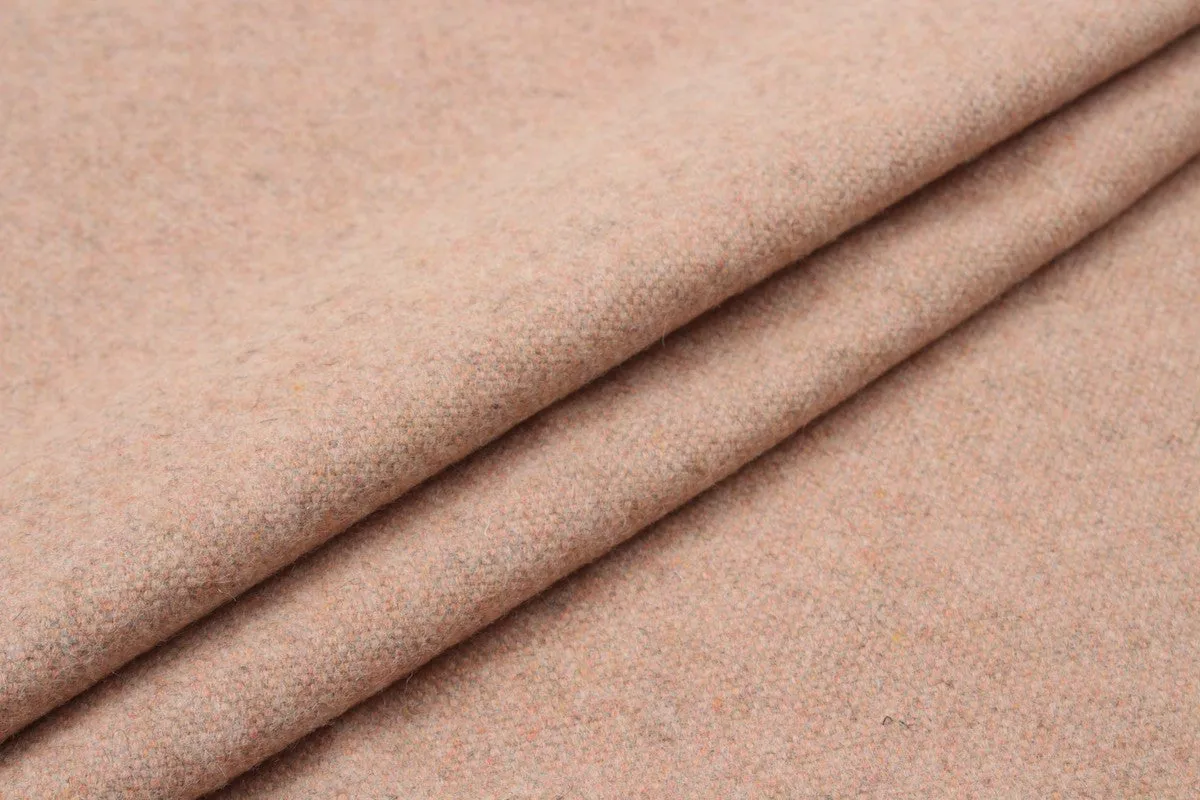 Heavy Brushed Wool Blend for Outwear - Pink