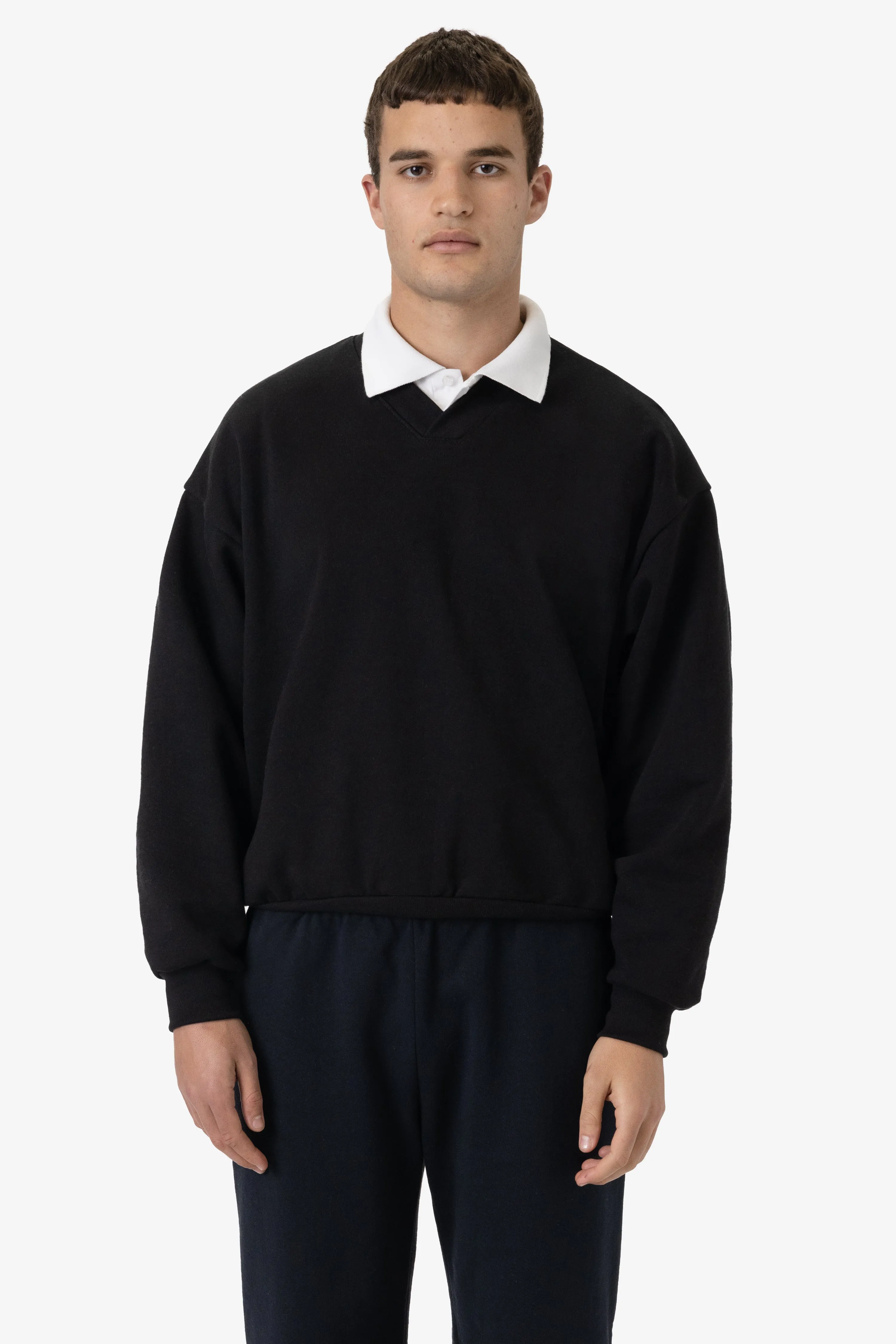 HF-56WIDE - Heavy Fleece V-Neck Wide Fit Sweatshirt