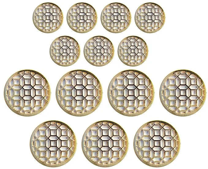 Honeycomb Pattern Buttons(7 Big   7 Small)