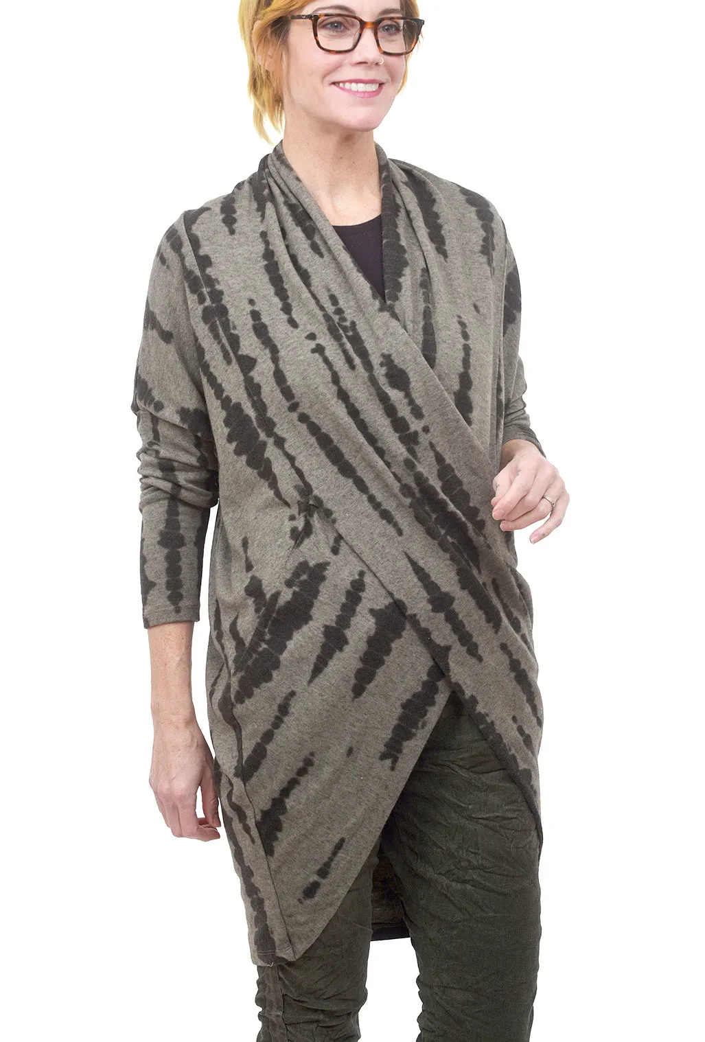 Inkblot Wrap Tunic, Sage