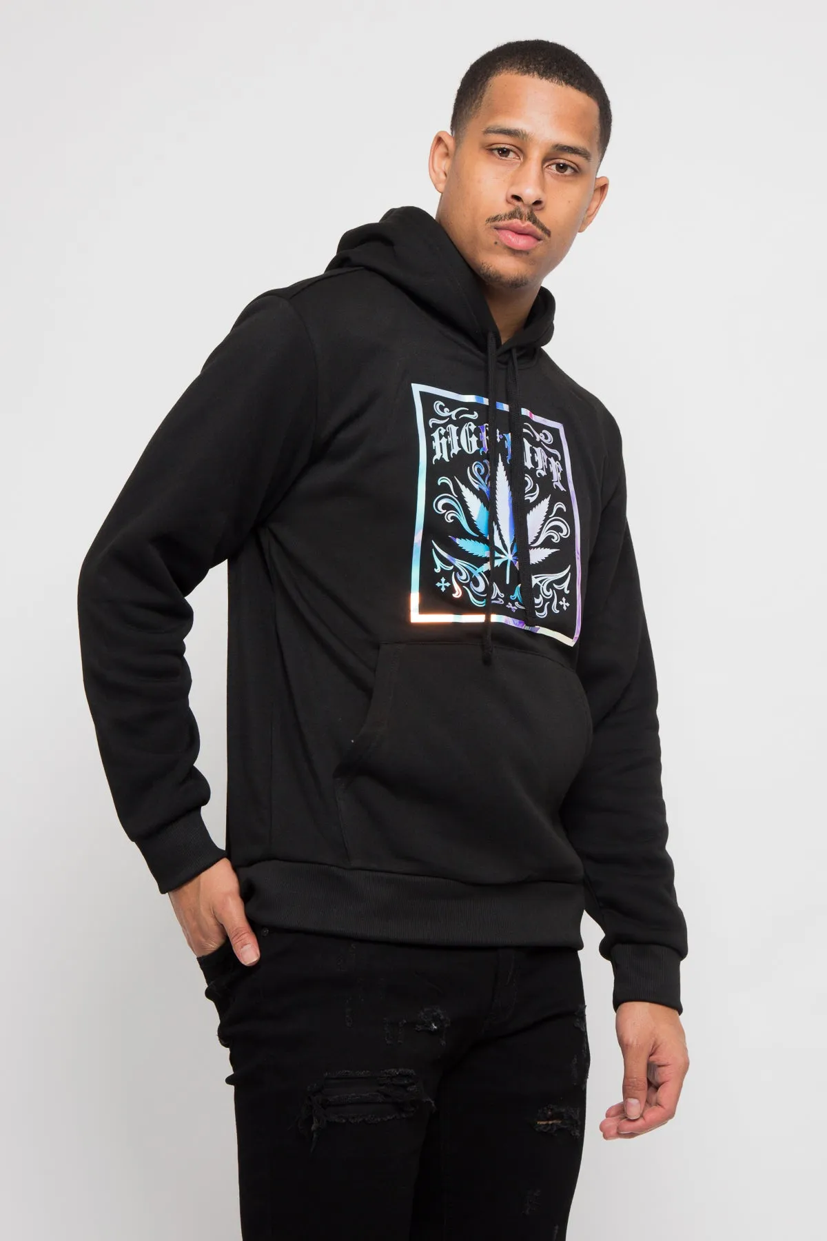 Iridescent High Life Fleece Pullover Hoodie