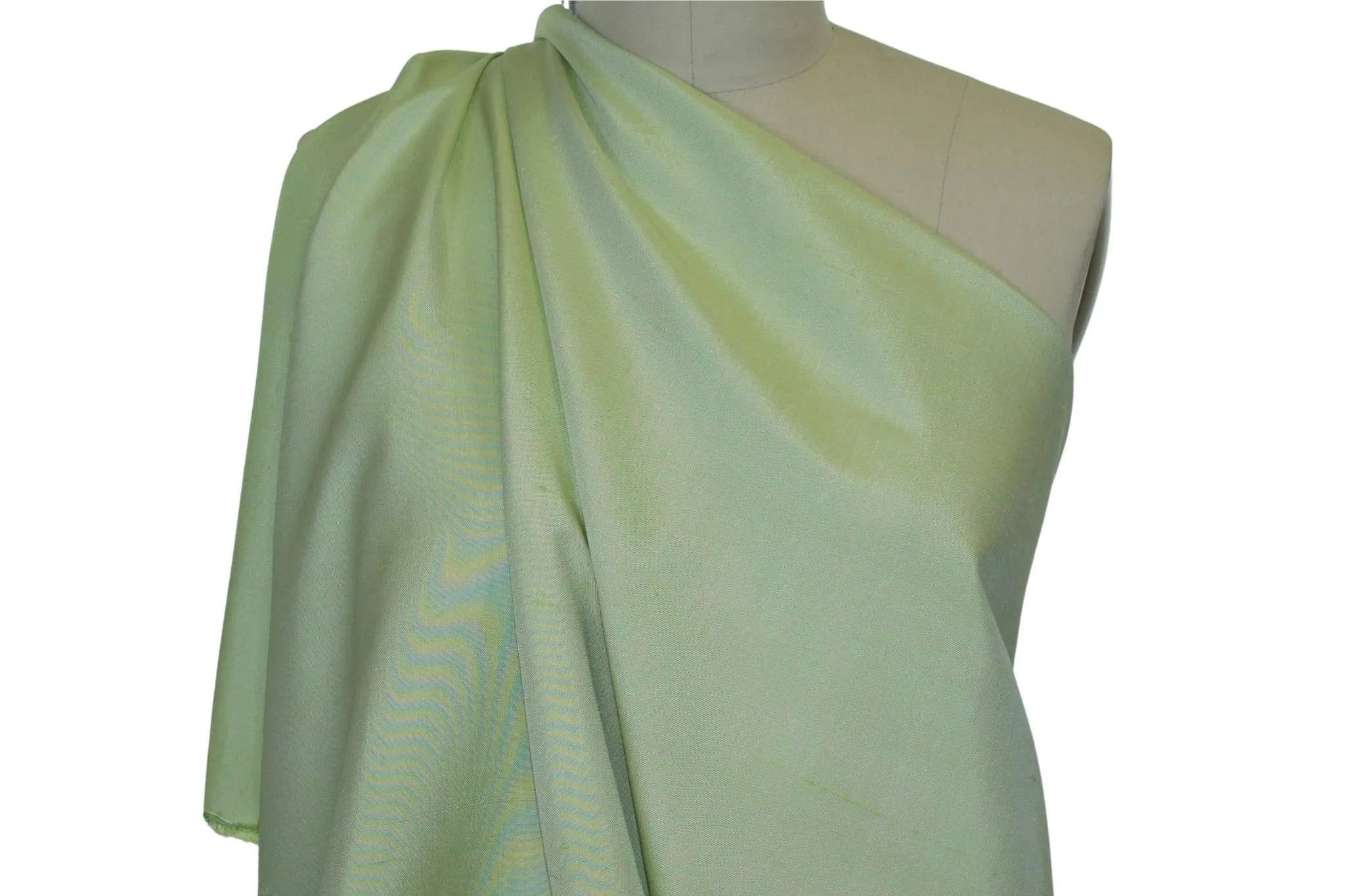 Italian Raw Silk Shantung - Spring Green