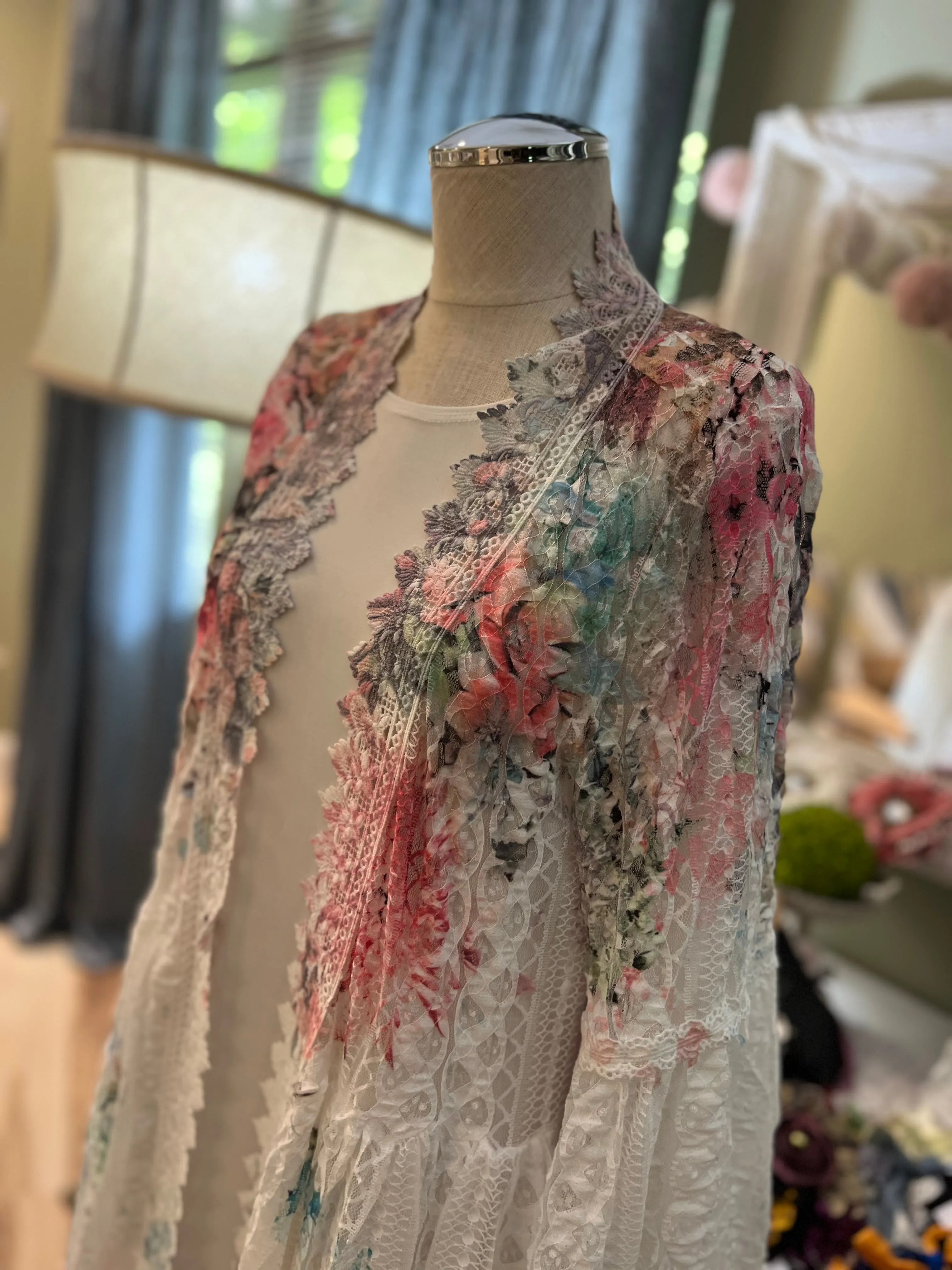 Ivory Lace Cardigan -Ivory Rose