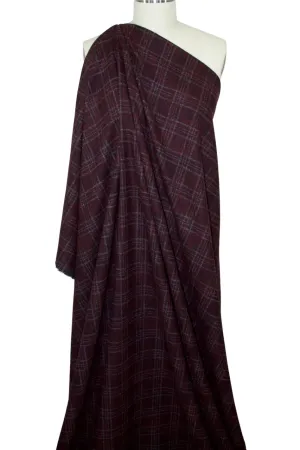 J0seph Abb0ud Plaid Cashmere Blend Flannel - Maroons/Gray