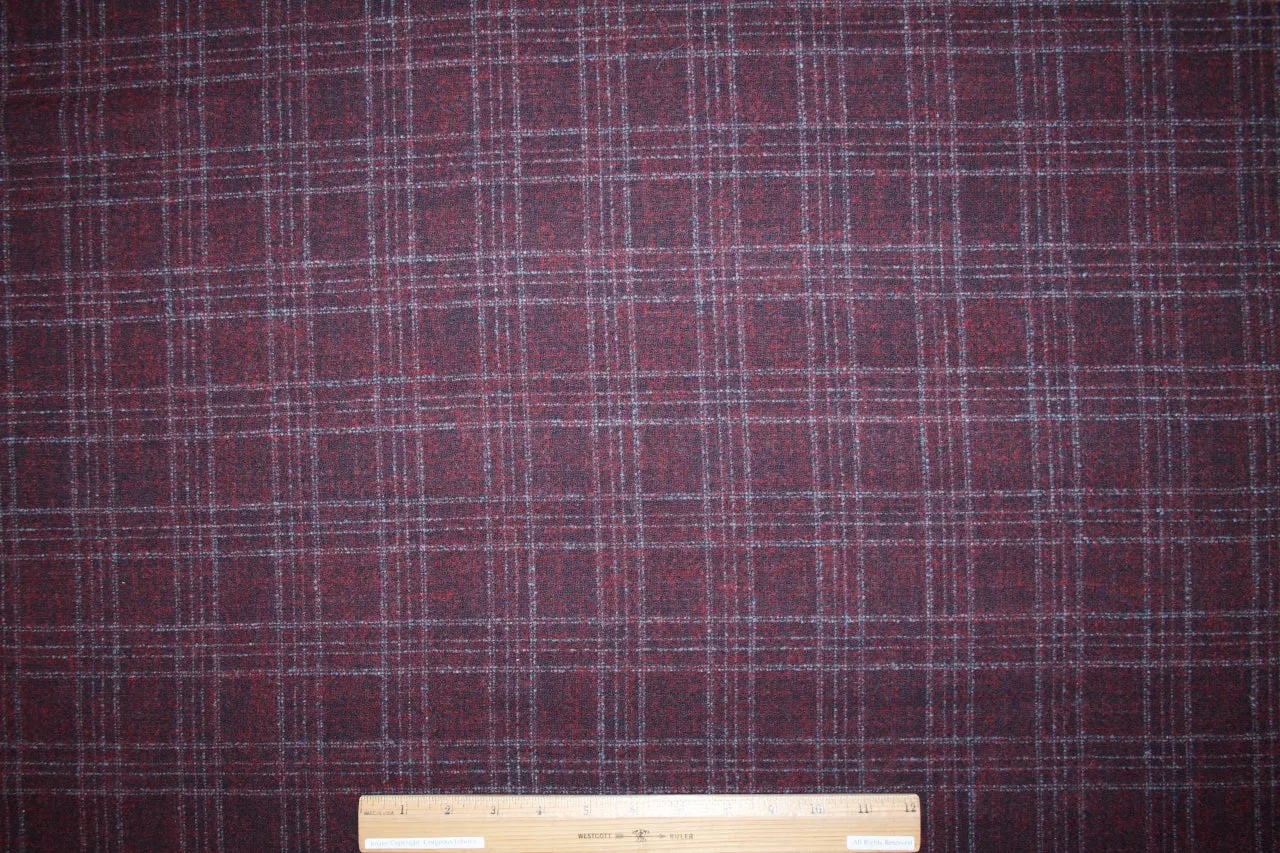 J0seph Abb0ud Plaid Cashmere Blend Flannel - Maroons/Gray