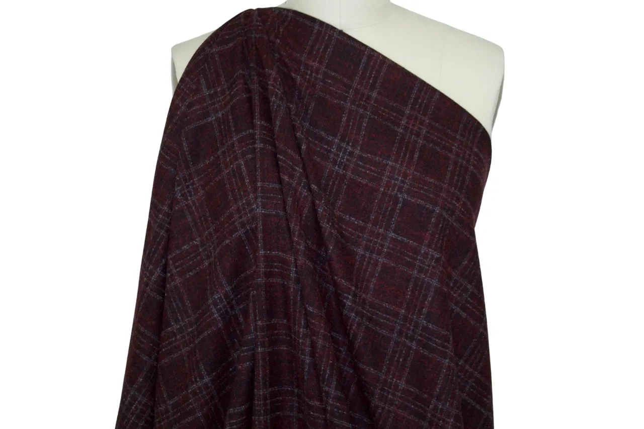 J0seph Abb0ud Plaid Cashmere Blend Flannel - Maroons/Gray