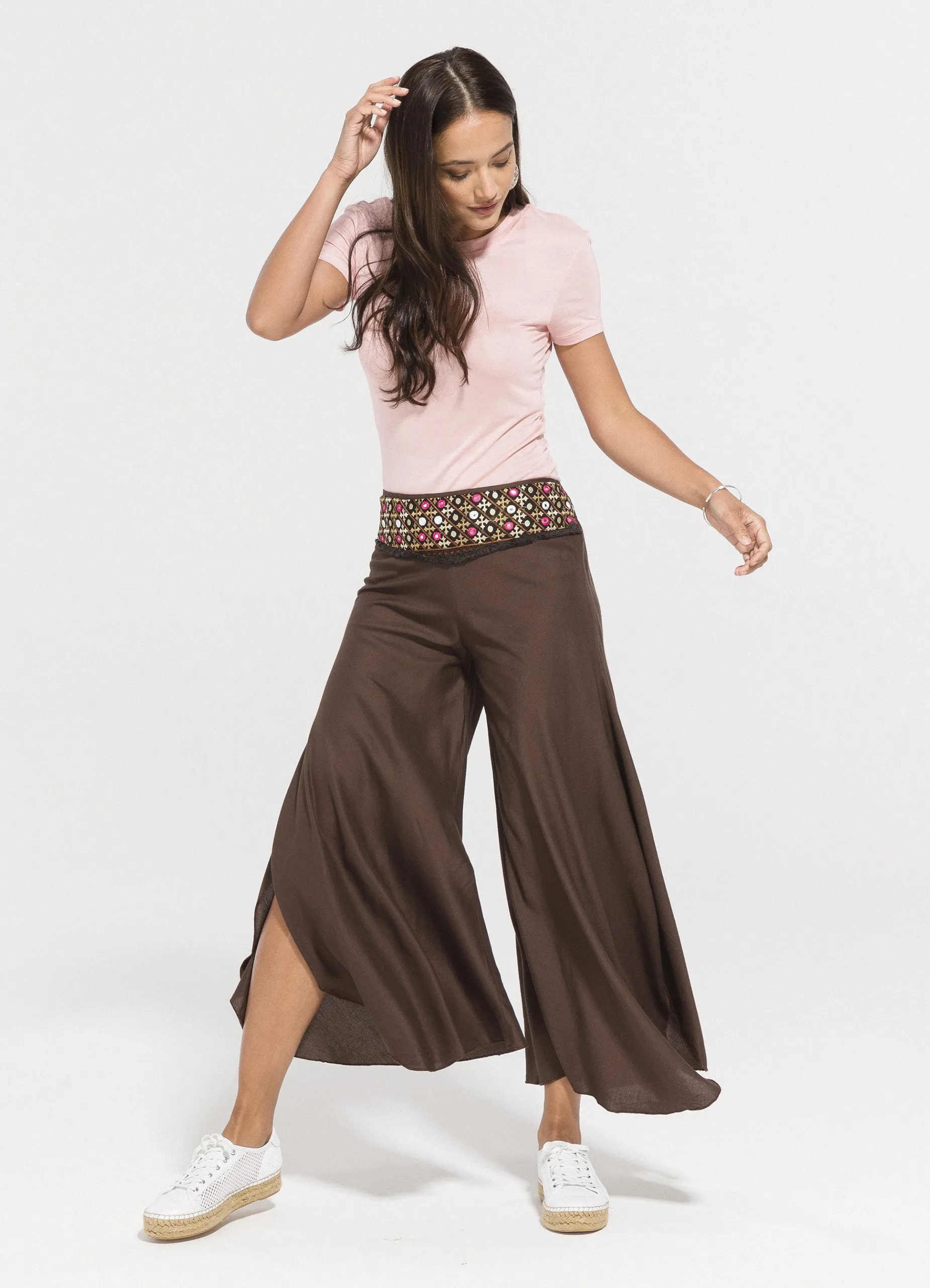 Jade Embroidered Pants