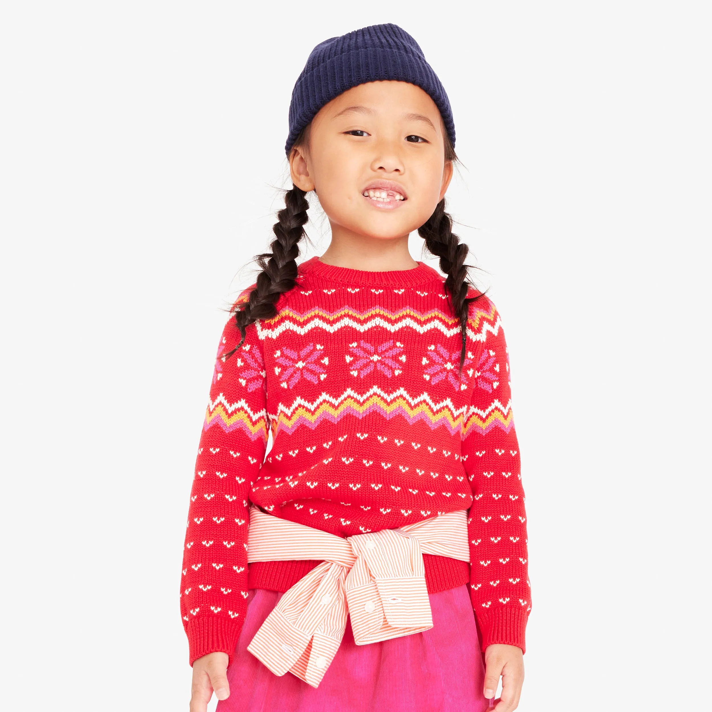 Kids snowflake fair isle sweater