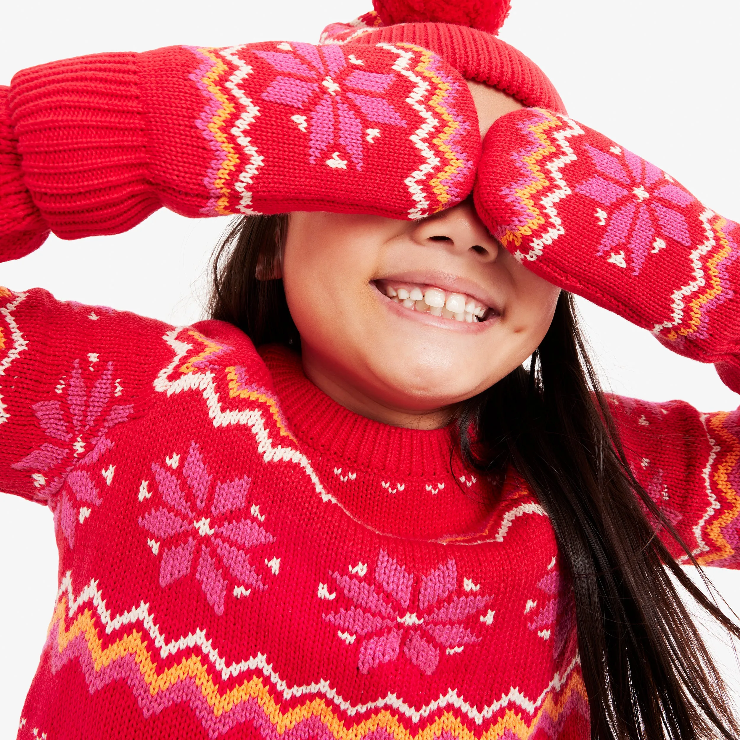 Kids snowflake fair isle sweater