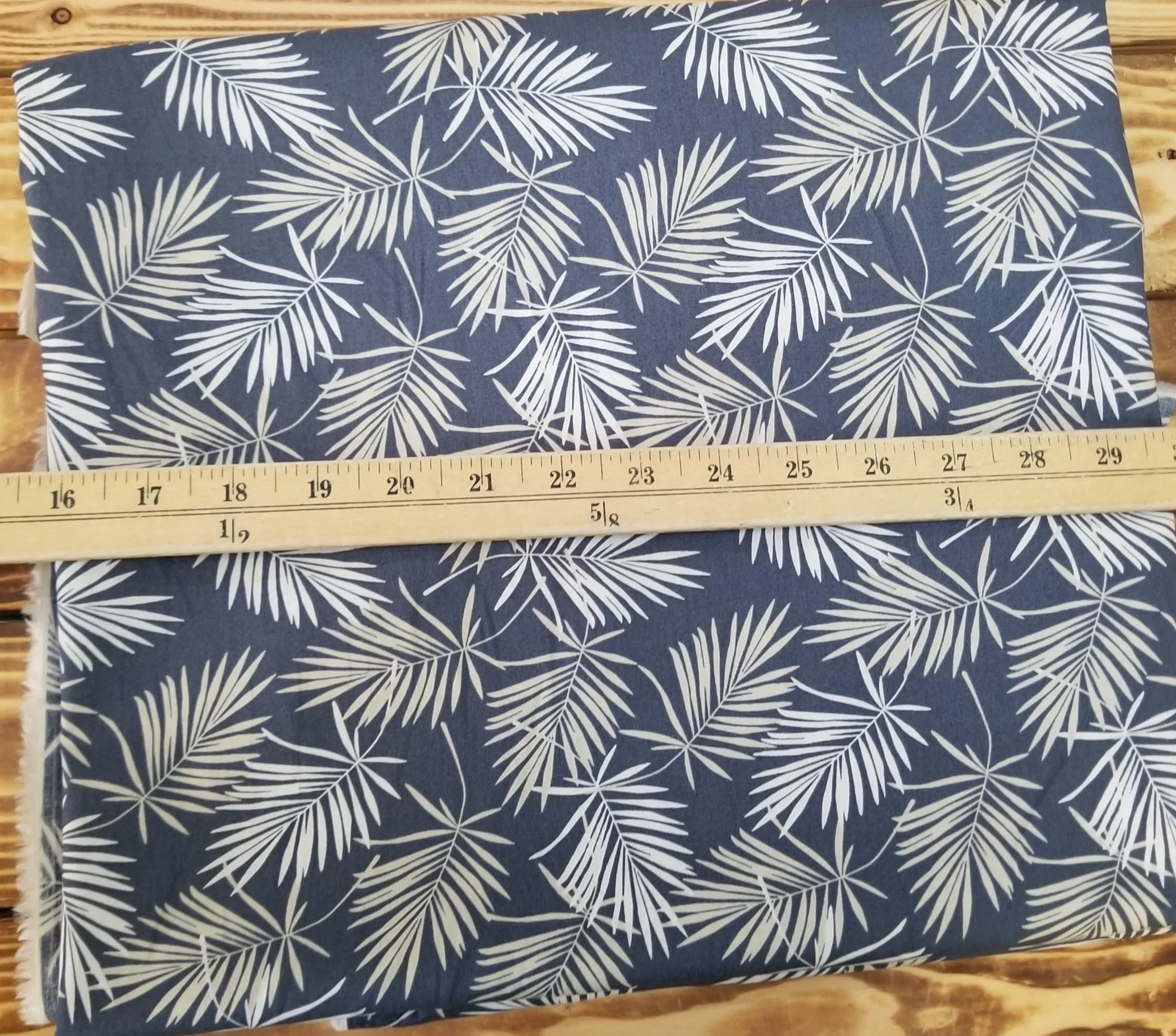 LA Finch 5 yard precuts: 5 yards of  Designer Deadstock Resort Palms  Oahu Shirting Stretch Poplin Woven