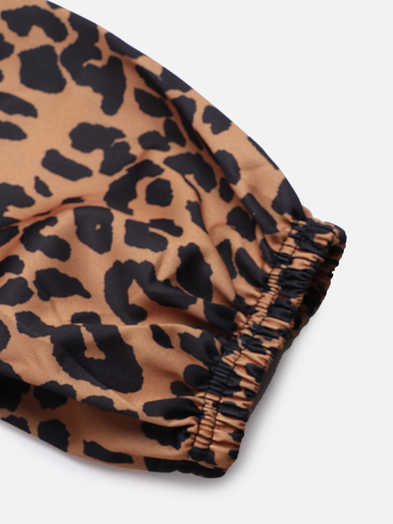 Leopard Print Windbreaker Coat