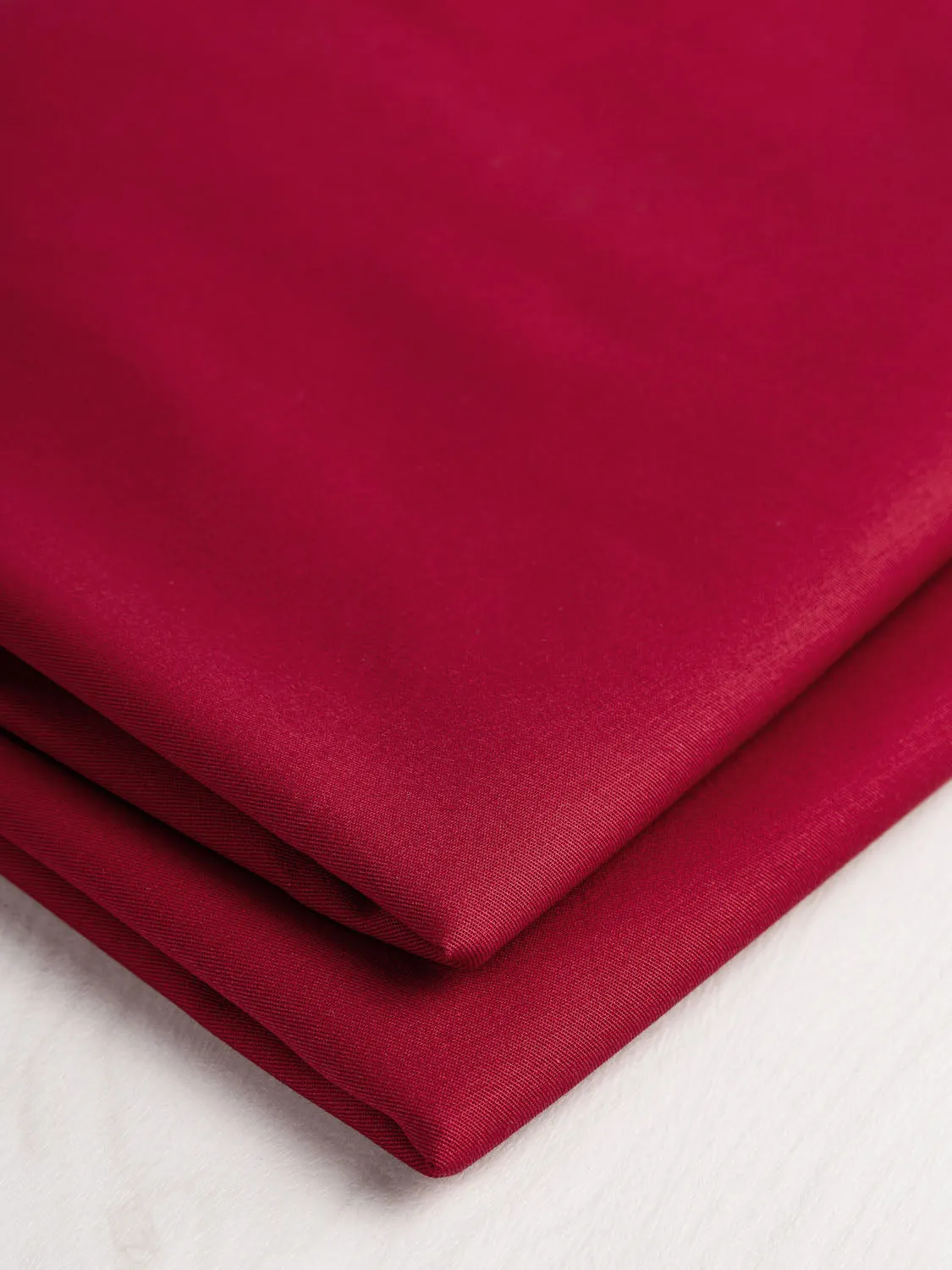 Lightweight Organic Cotton Stretch 6 oz Twill - Scarlet - Swatch