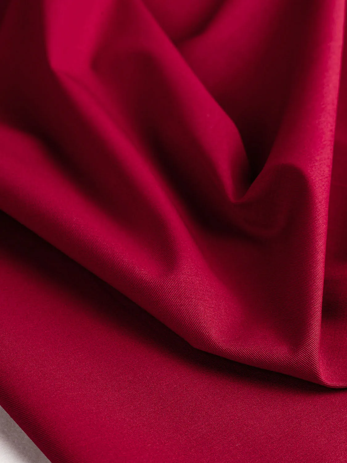 Lightweight Organic Cotton Stretch 6 oz Twill - Scarlet - Swatch