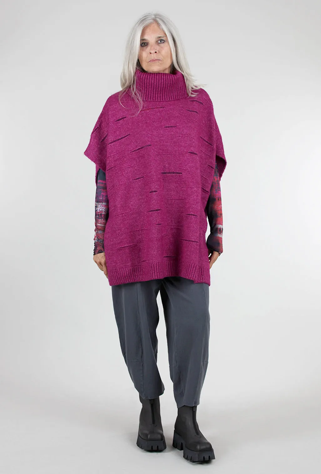 Limi Cowl Poncho, Orchid