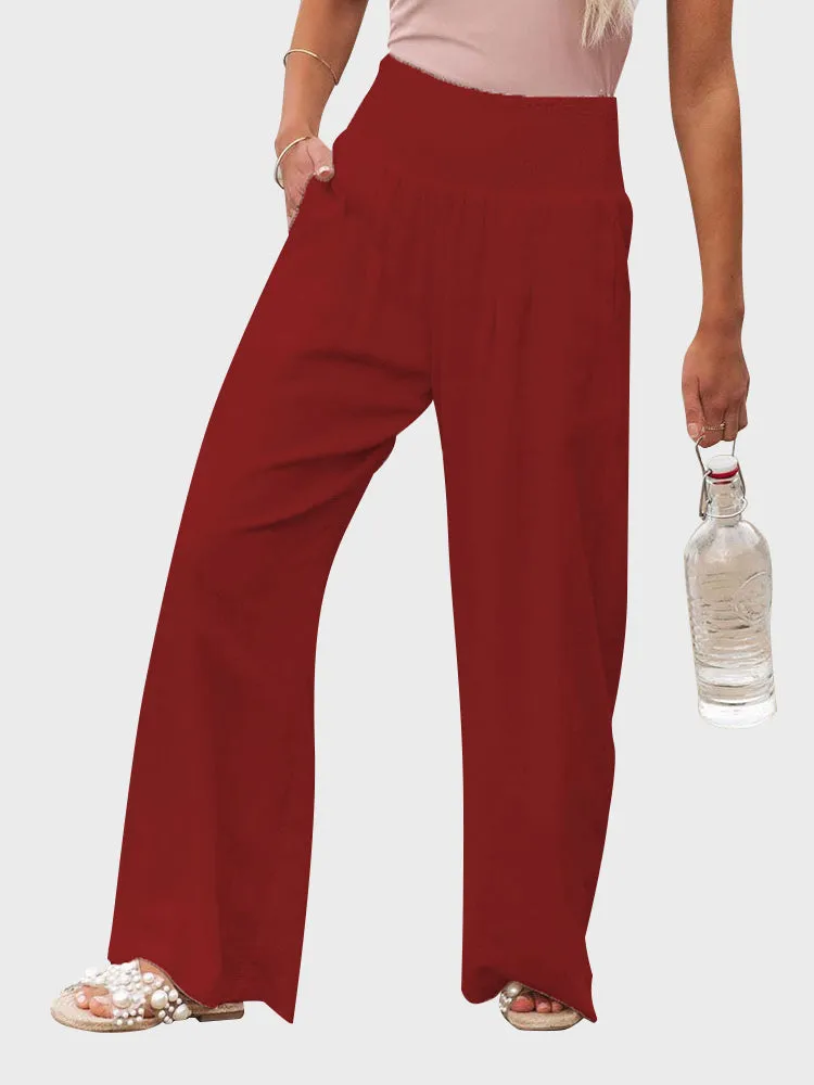 Linen Ease Wide-Leg Pants