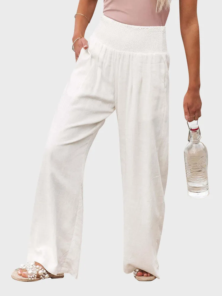 Linen Ease Wide-Leg Pants