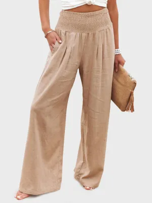 Linen Ease Wide-Leg Pants