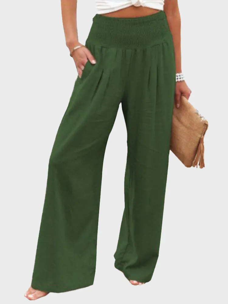 Linen Ease Wide-Leg Pants