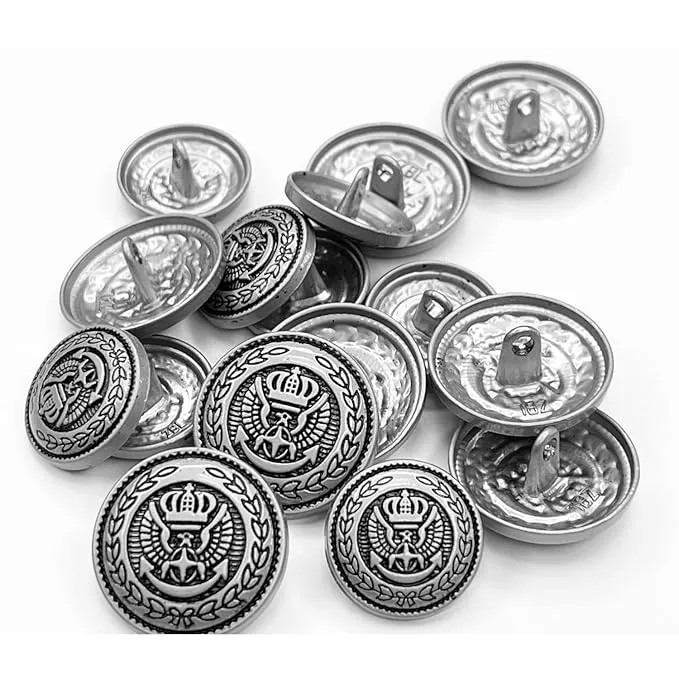 Maritime Majesty Metal Buttons (Pack of 8 Buttons)