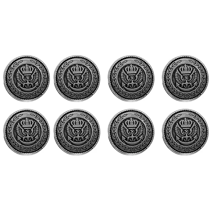 Maritime Majesty Metal Buttons (Pack of 8 Buttons)