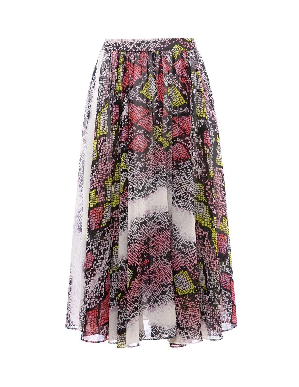 MARK FAST Women Snake Pattern A-Line Midi Skirt