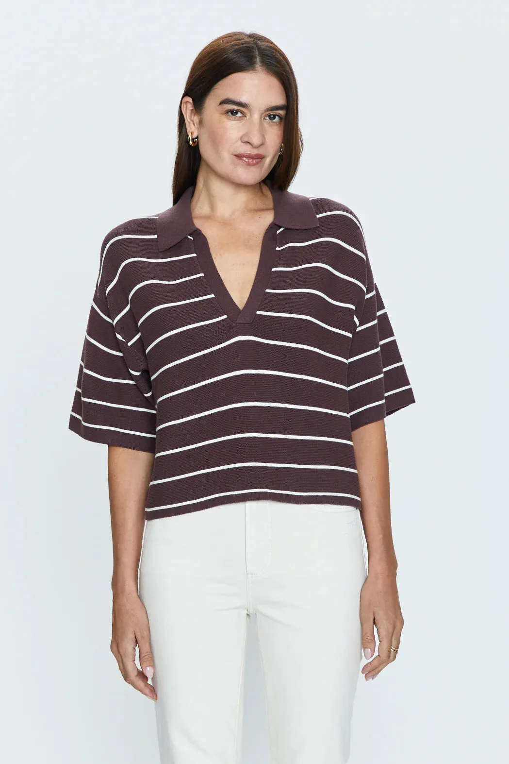 Marlow Sweater | Mocha Stripe