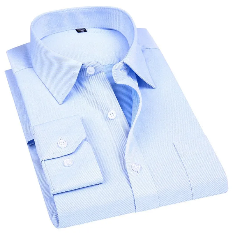 Men&#39;s Business Casual Long Sleeved Shirt Social Dress Shirts