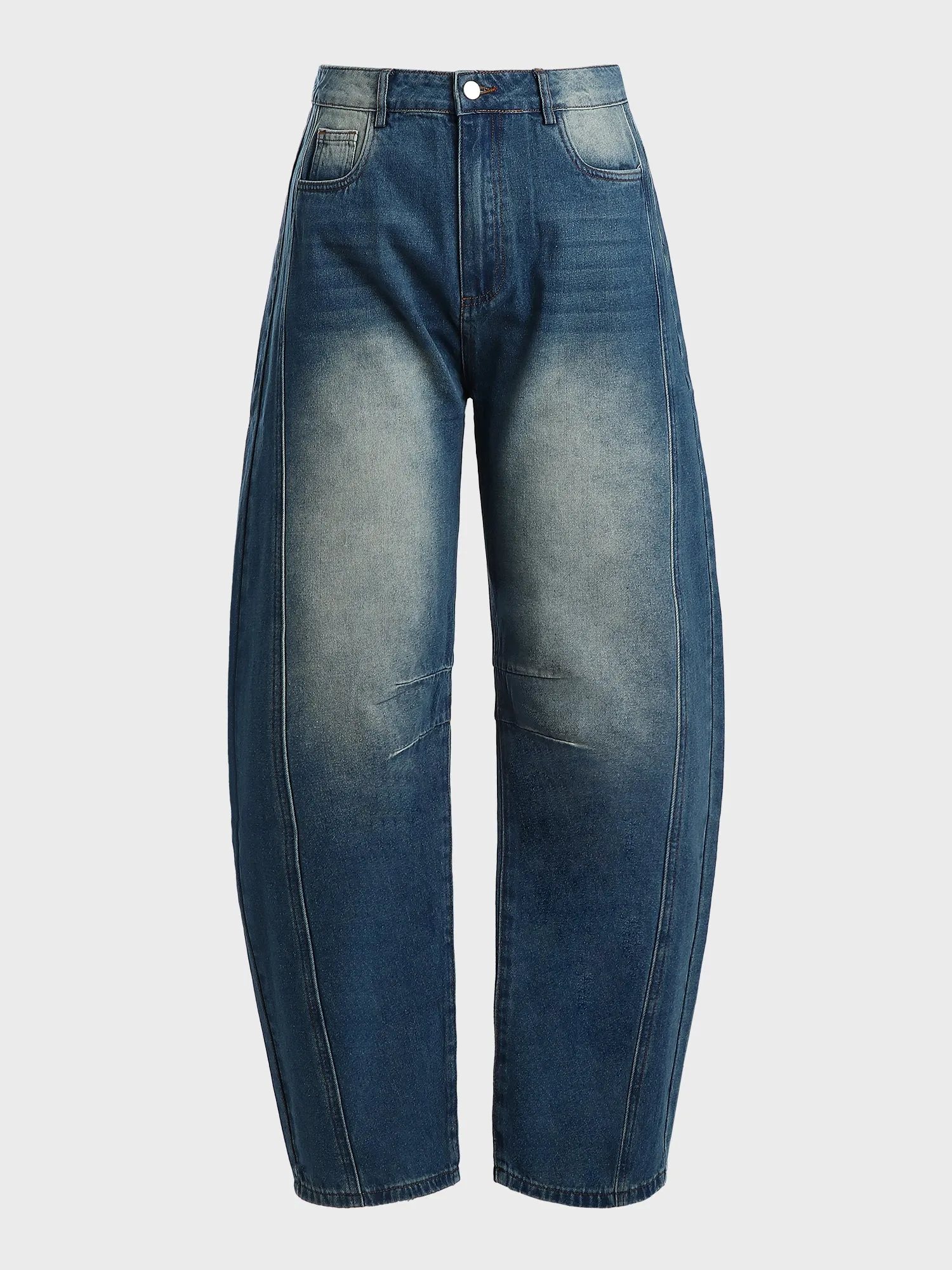 Mid-Rise Barrel Jeans