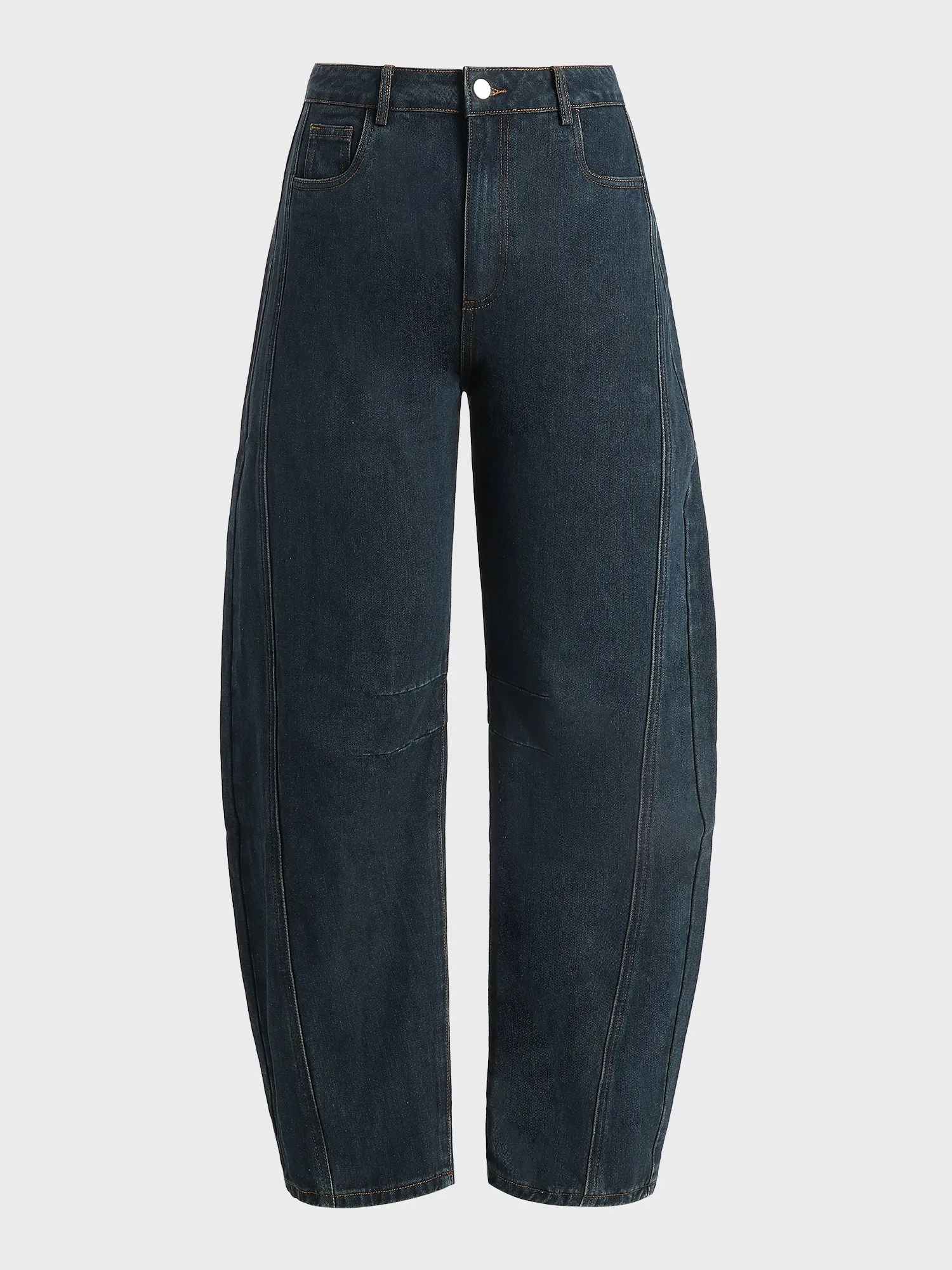 Mid-Rise Barrel Jeans