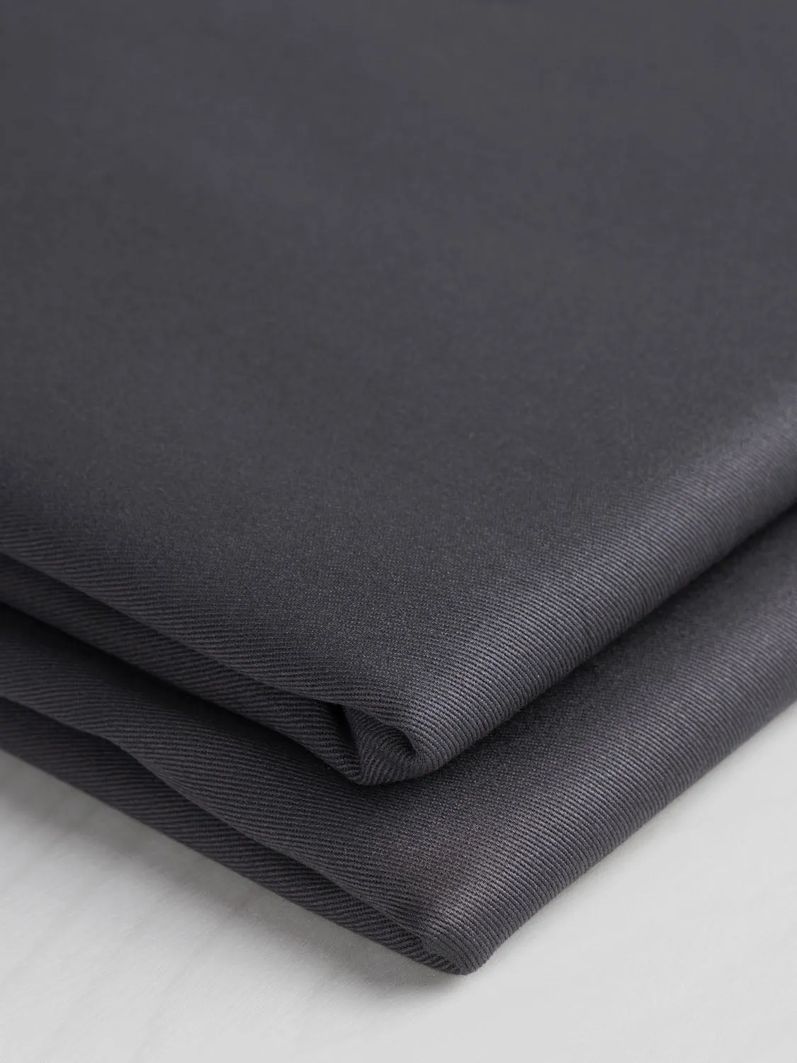 Midweight  Organic Cotton Twill - Charcoal - Swatch