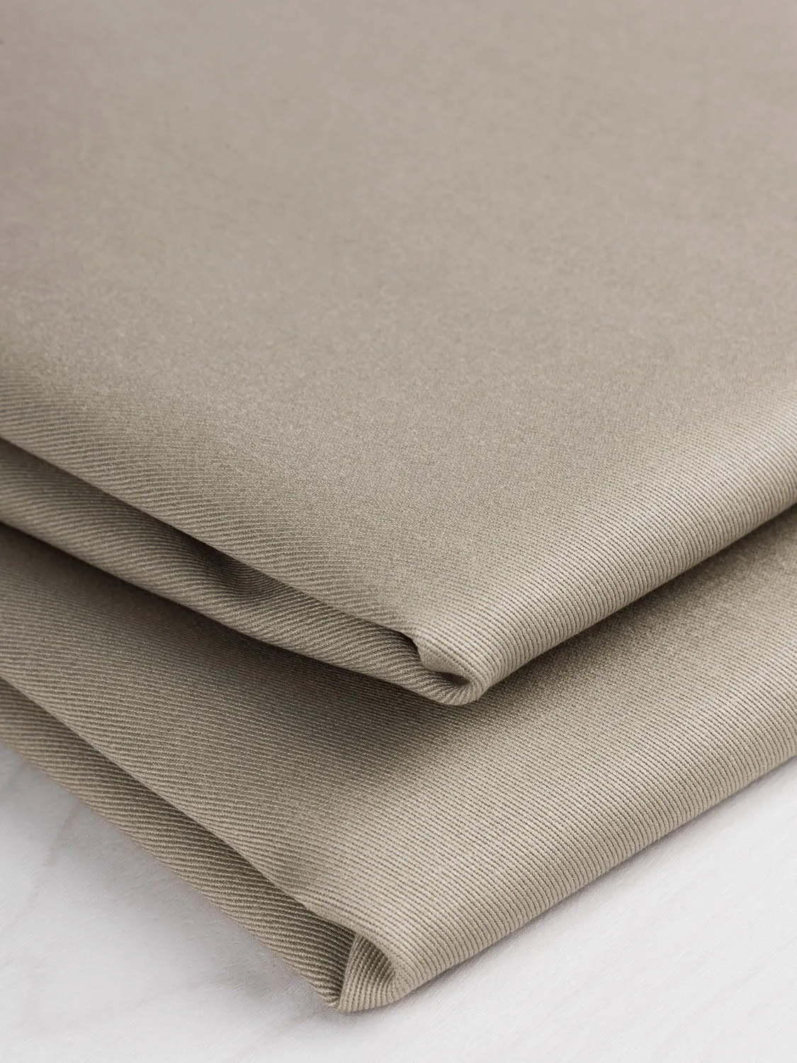 Midweight  Organic Cotton Twill - Khaki - Swatch