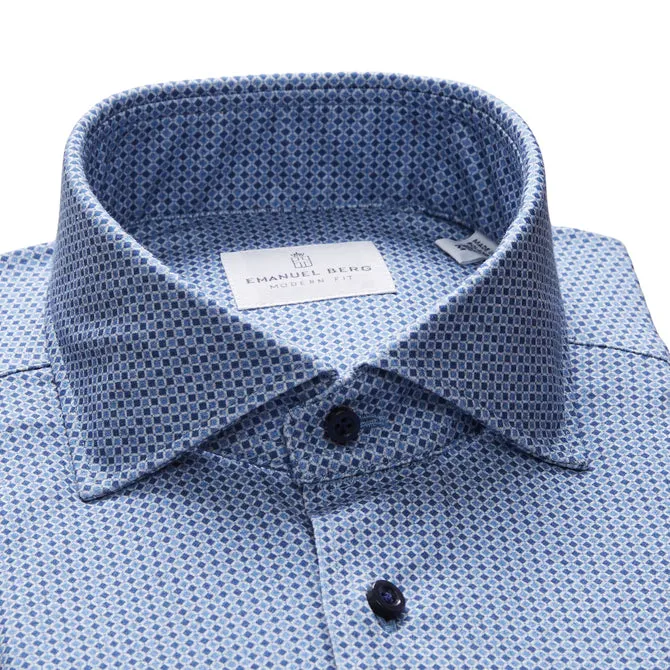 Modern 4 Flex Stretch Knit Shirt SF19188 Medium Blue