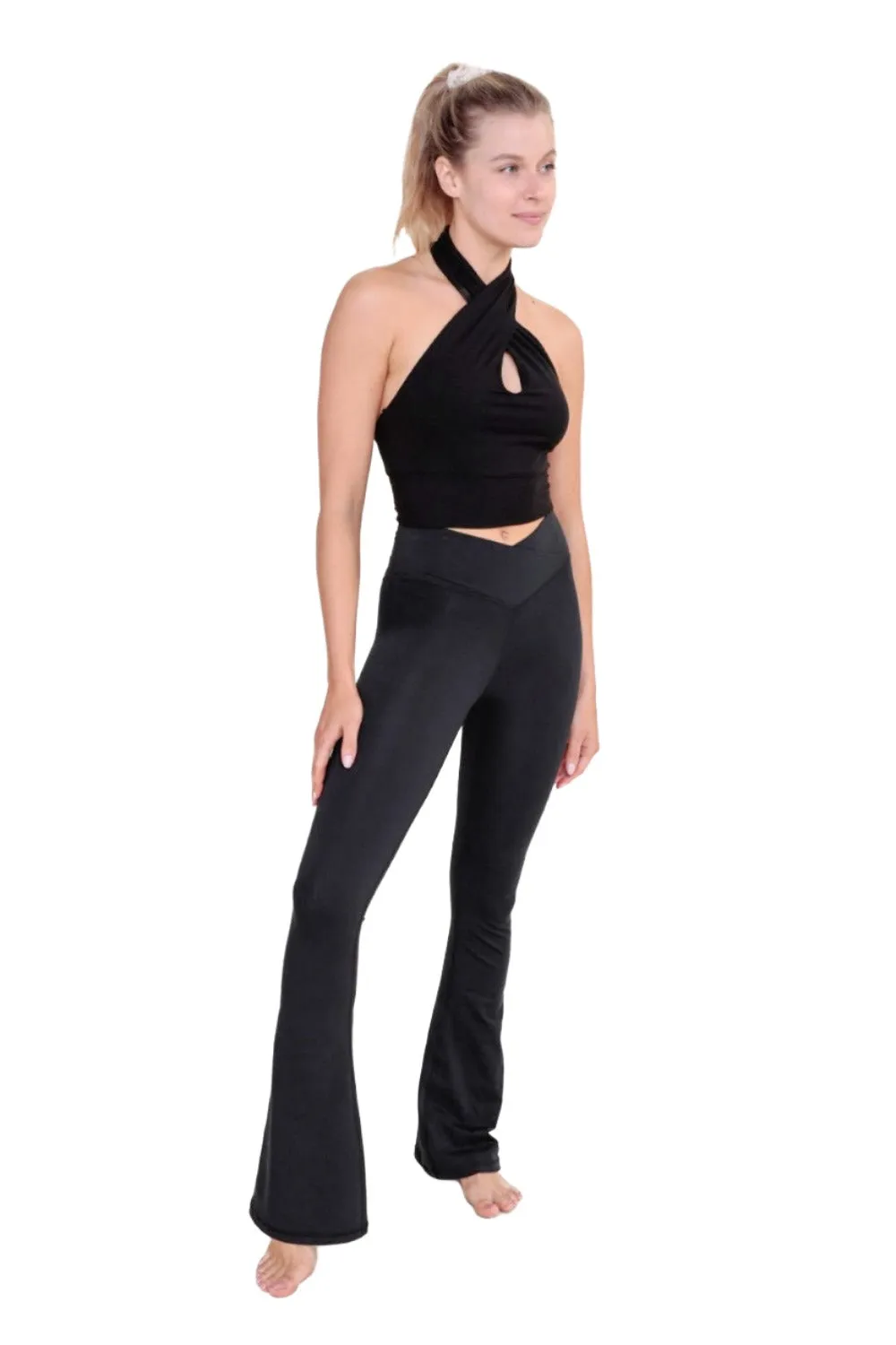 Mono B Venice Crossover Waist Yoga Pants AP-B0891 and Plus