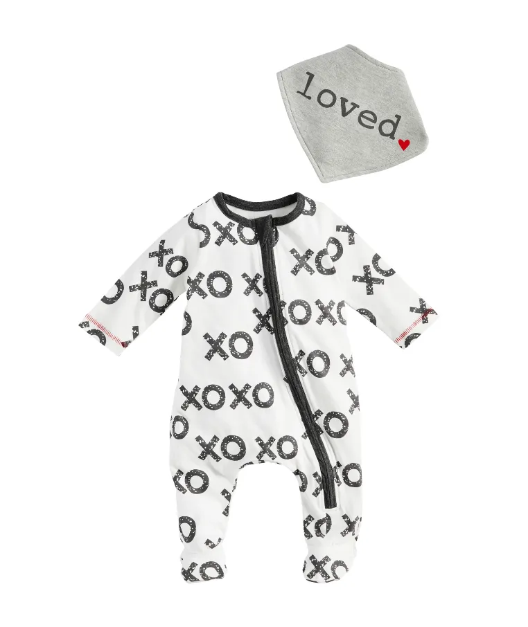 Mudpie X0X0 Baby Sleeper Set