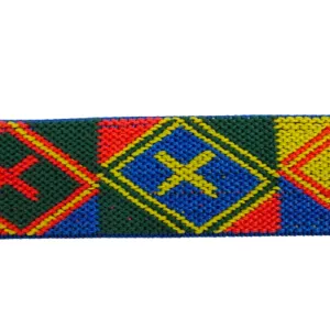 Multi-Color Primitive Design Woven Pattern Elastic