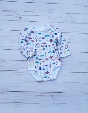 Mushroom bodysuit, infant clothing, infant bodysuit: 12-18 month