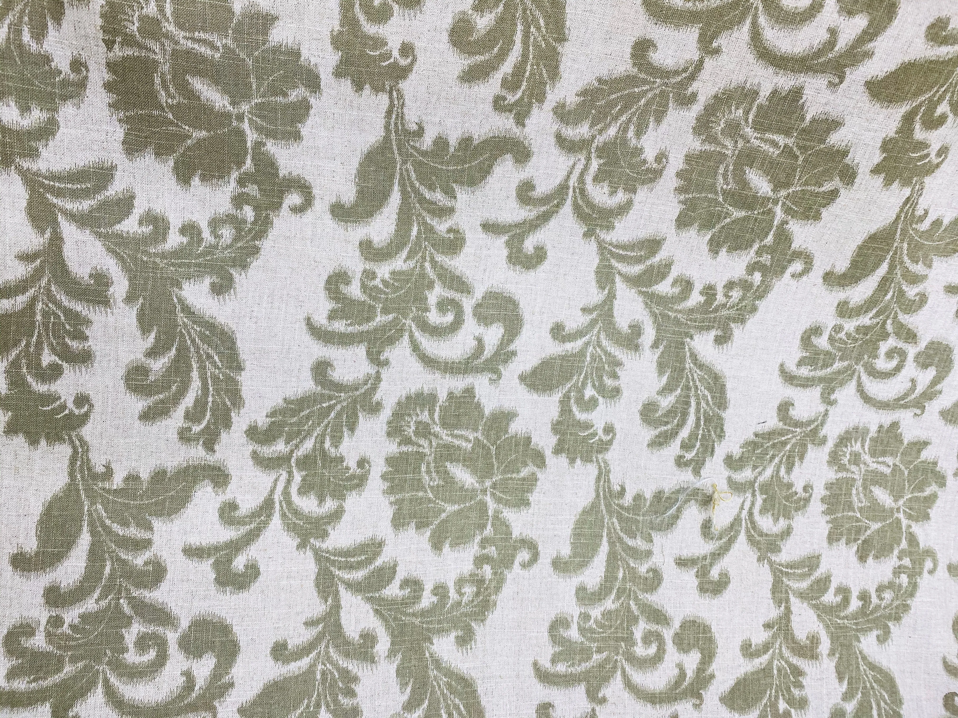 NEW Lady Lily Linen Inspired Upholstery Medallion Brocade Drapery Gray Fabric