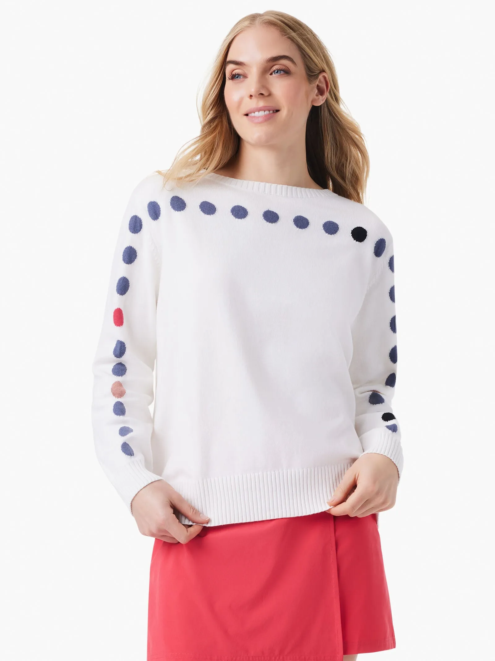 Nic   Zoe Back To Front Dotted Sweater