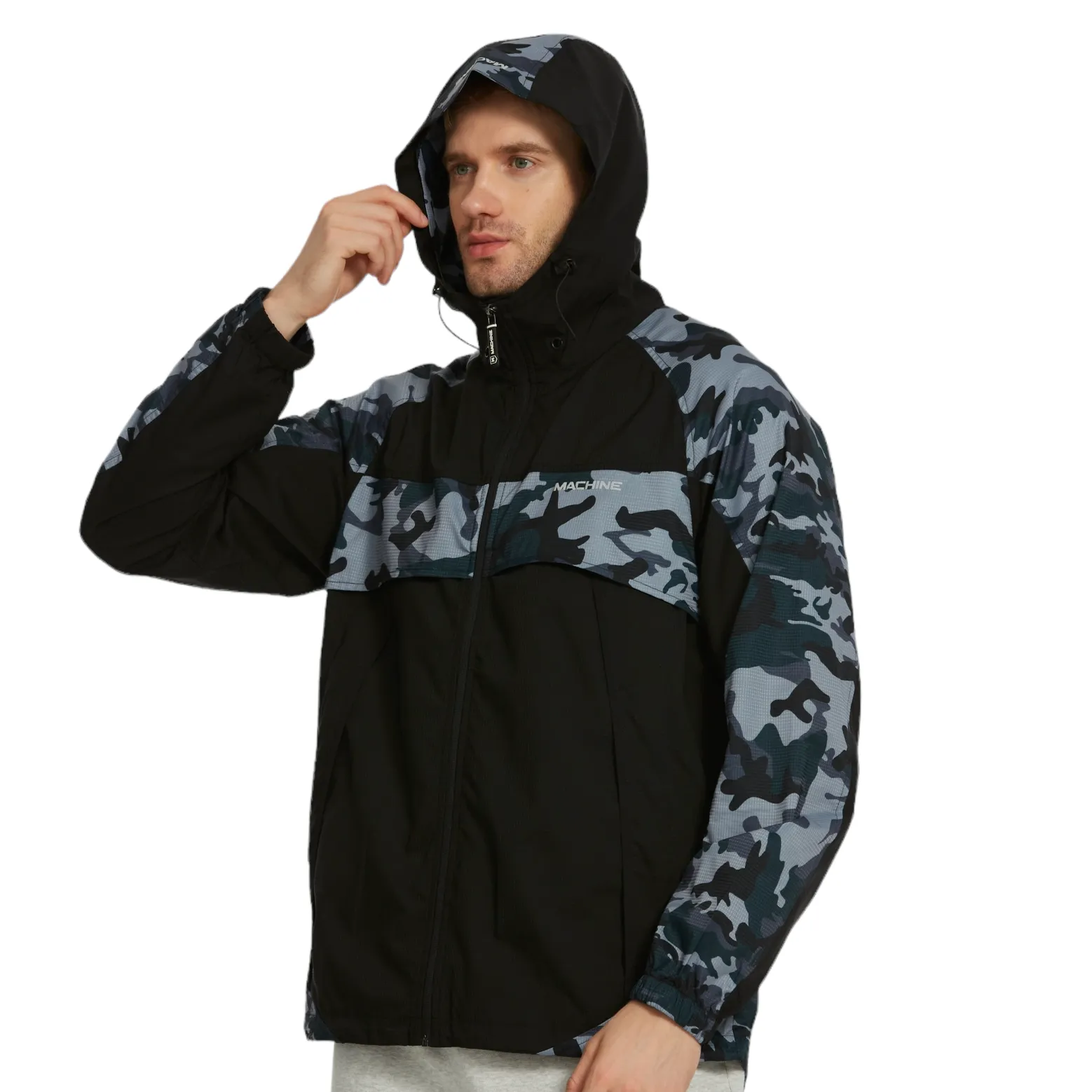 Northern Vintage Shell Jackets - loose fit -Black/Camo