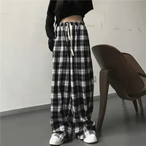 'Not Human' Black Trendy Grunge Baggy Loose Pants