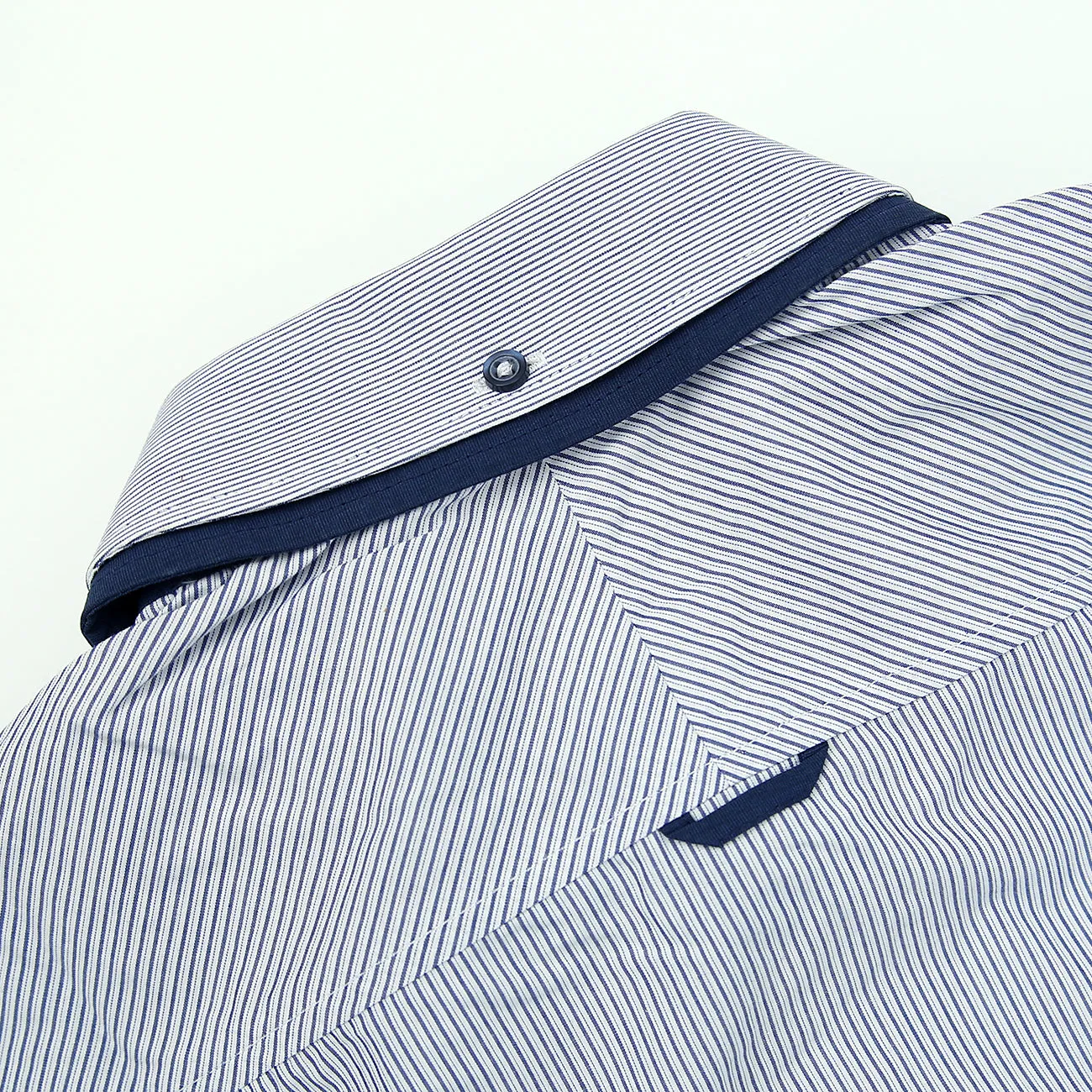 NX - Men 'Navy & white' Double Collar Classic Lining Formal Shirt NX897