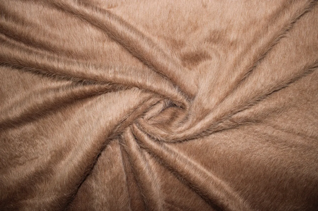 NY Designer Long Nap Cashmere Blend Coating - Peach Tan