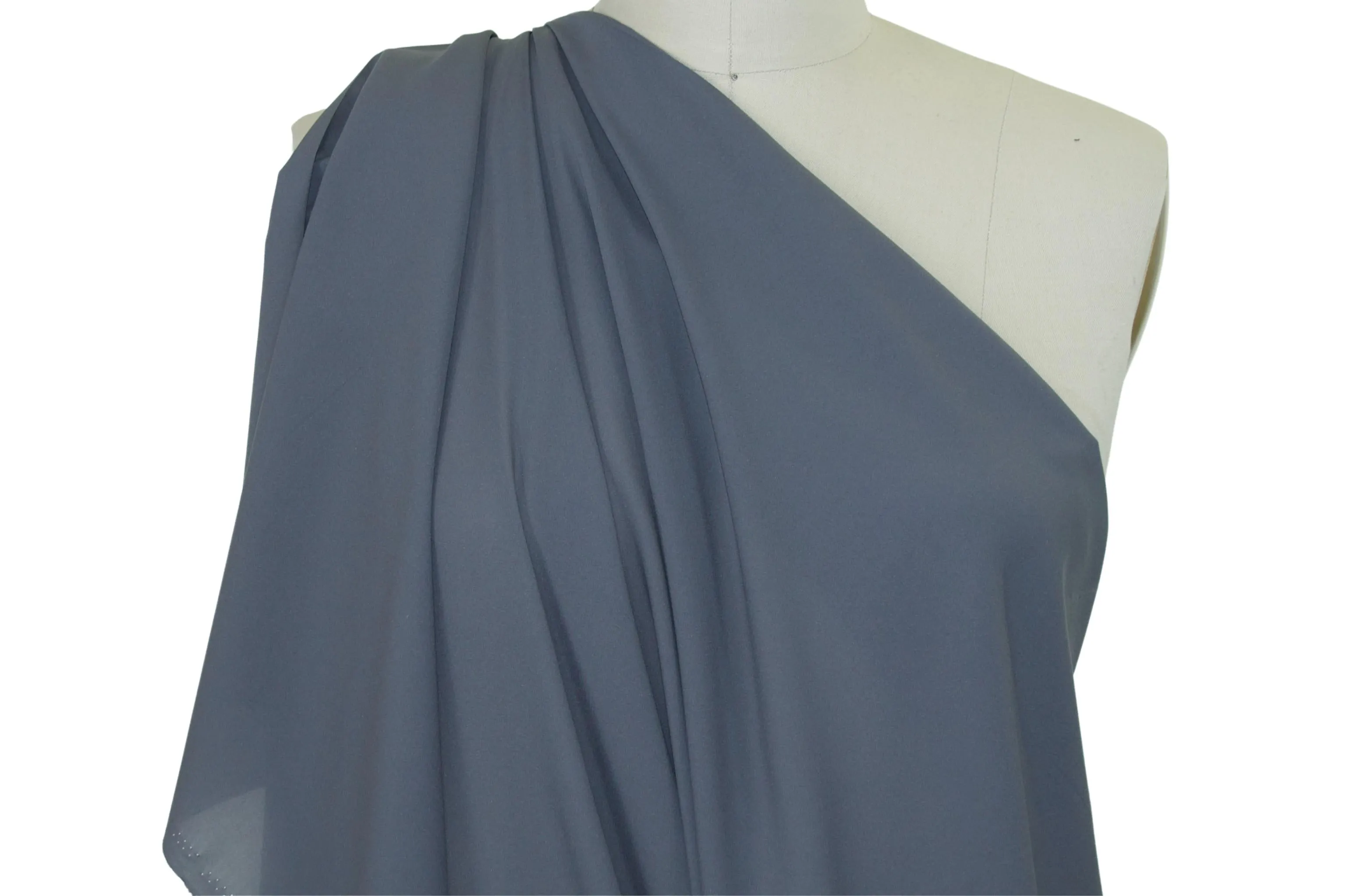 NY Designer Stretch Pongee Lining - Medium Gray