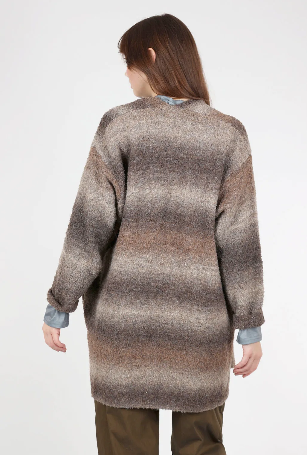 Ombre Open Cardigan, Umber