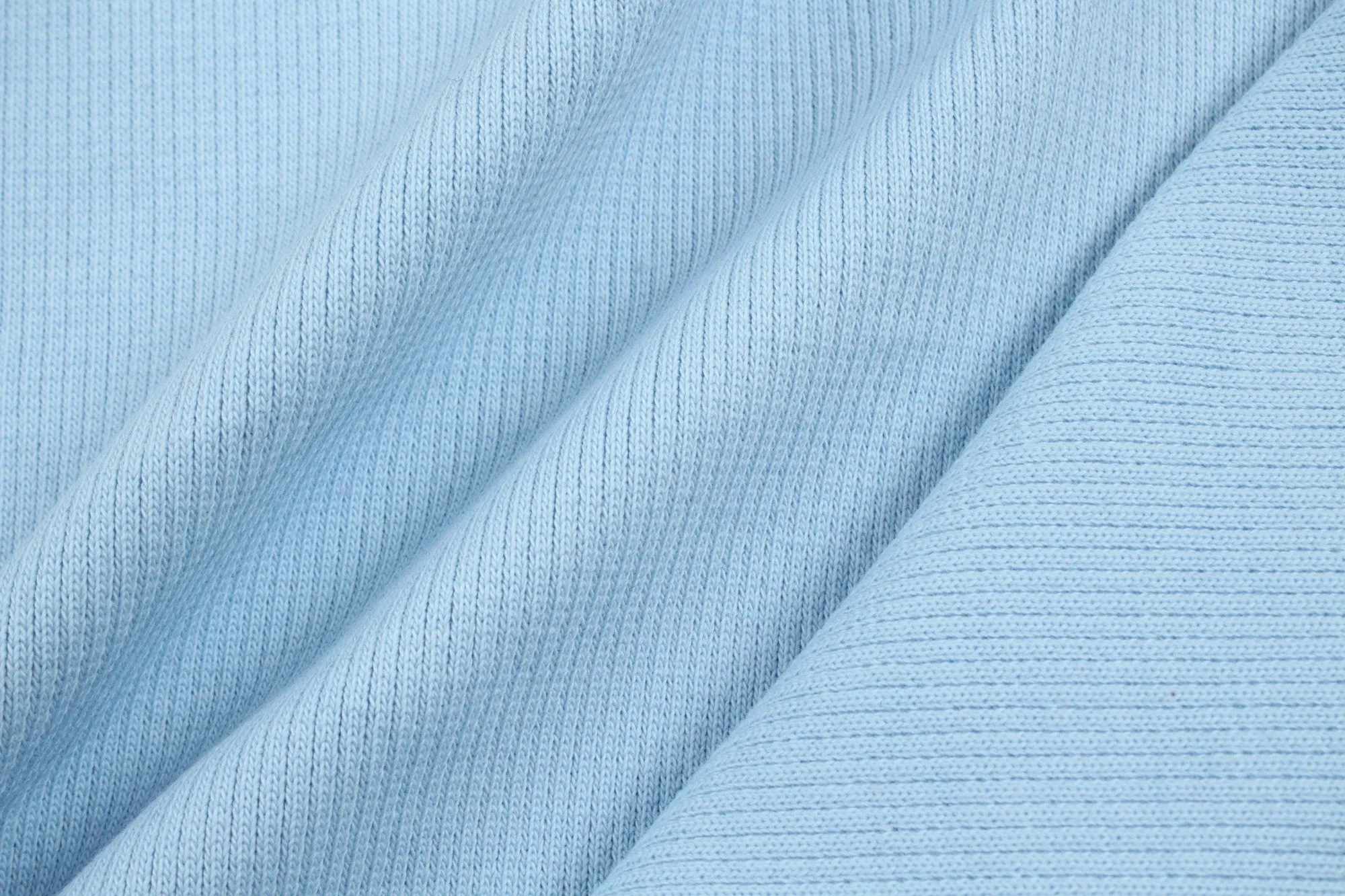 Organic Cotton Stretch Rib 2x2 - Placid Blue