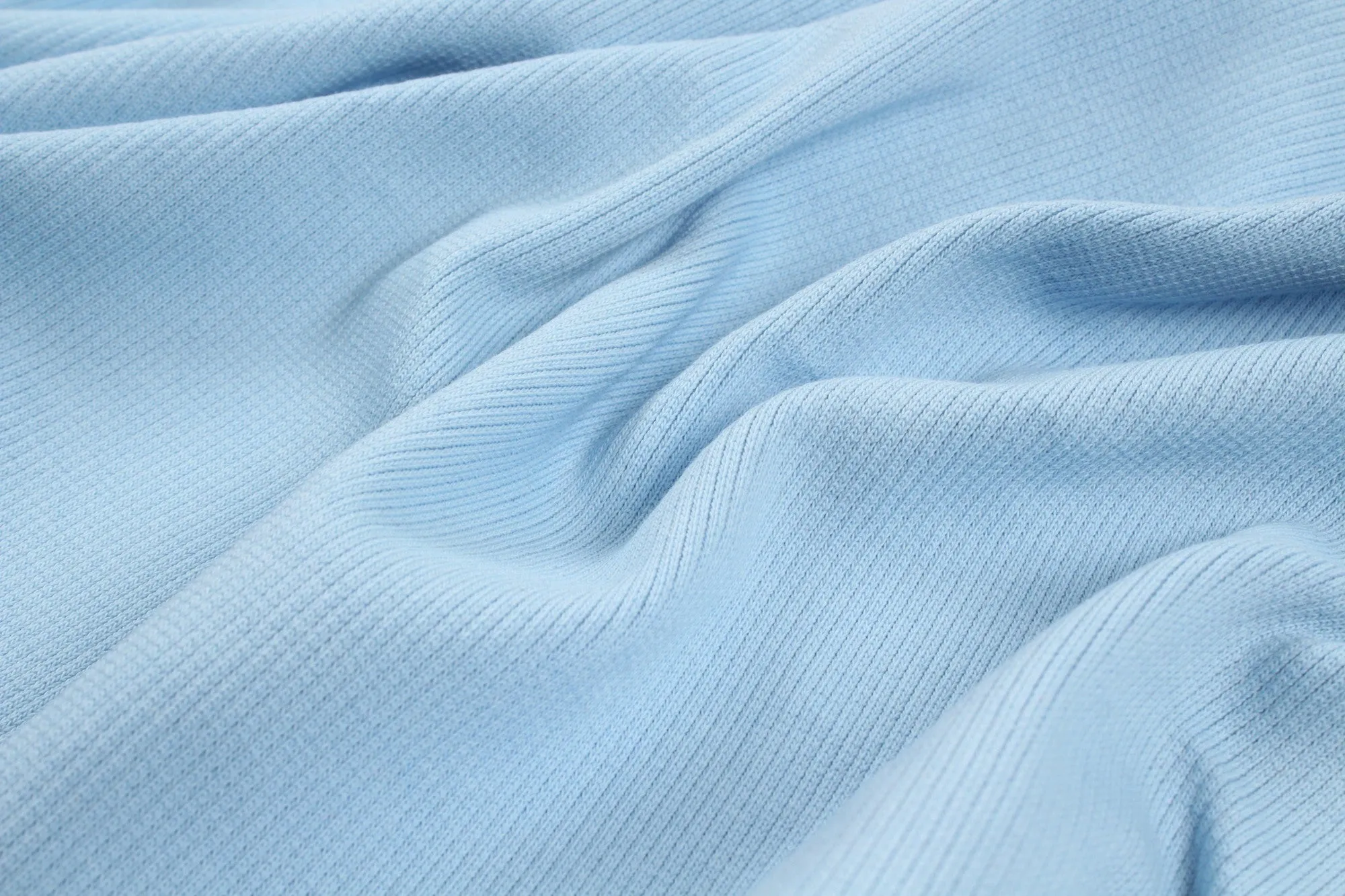 Organic Cotton Stretch Rib 2x2 - Placid Blue