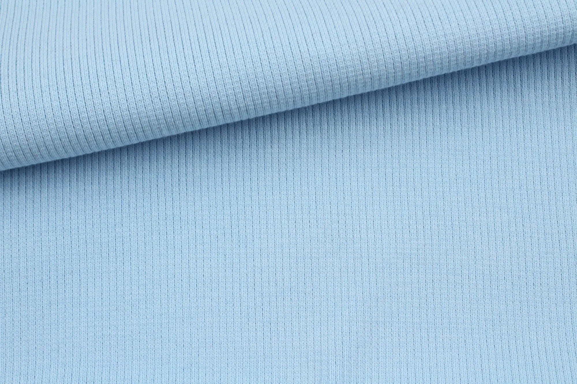 Organic Cotton Stretch Rib 2x2 - Placid Blue