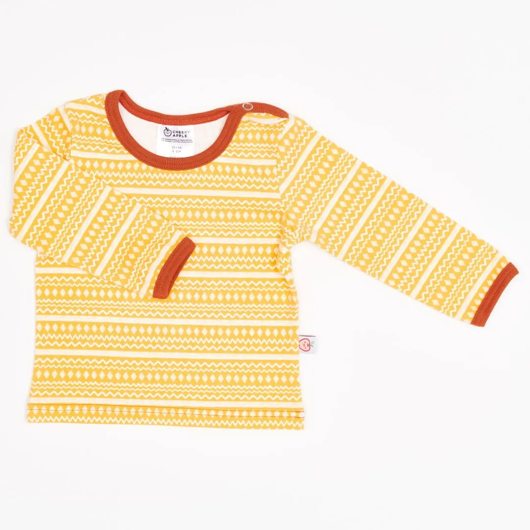 Organic longsleeve baby top "Rhapsody" - 95% organic cotton, 5% elasthane