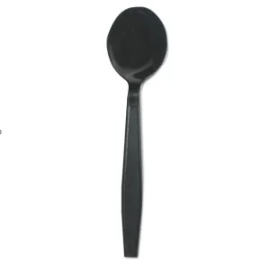 Plastic Disposable Black Soupspoon 2.5g 1000pcs bulk/bag/ctn