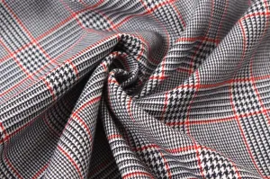 Prince of Wales Polyester Viscose Blend